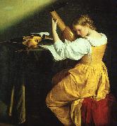 Orazio Gentileschi The Lute Player painting